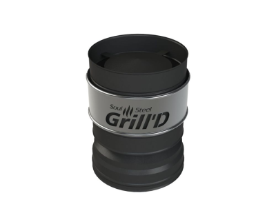 Оголовок-дефлектор Grill'D AISI 430 0,5 мм с хомутом (D115/250) черный