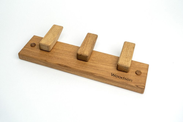 Вешалка Woodson D3, 3 крепления, дуб — изображение 3