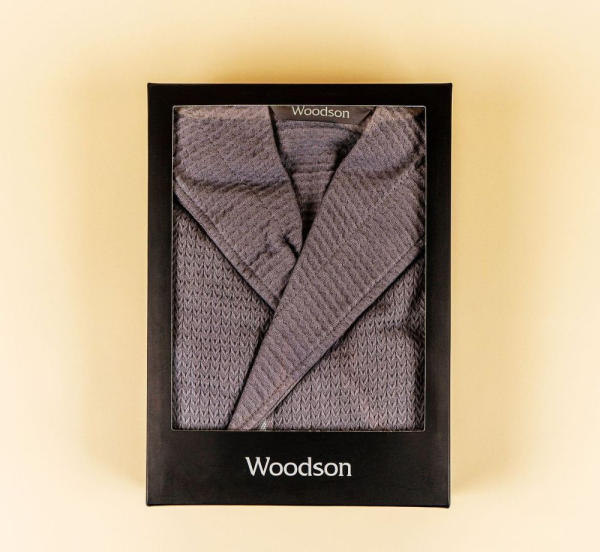 Халат вафельный Woodson, gray (48) — изображение 2