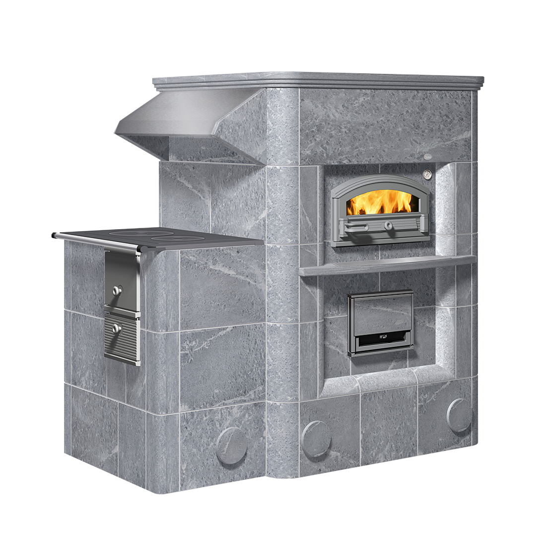 Дровяная печь с духовкой HU 3400/13 Tulikivi