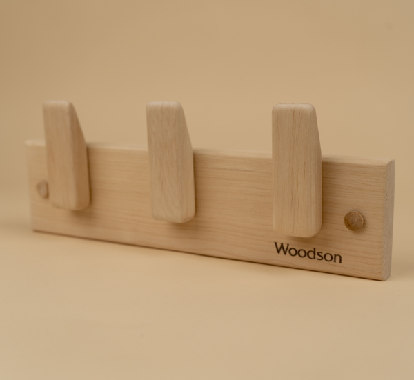 Вешалка Woodson D3, 3 крепления, липа — изображение 3