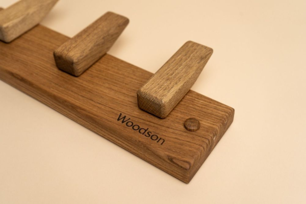 Вешалка Woodson D3, 3 крепления, дуб — изображение 2