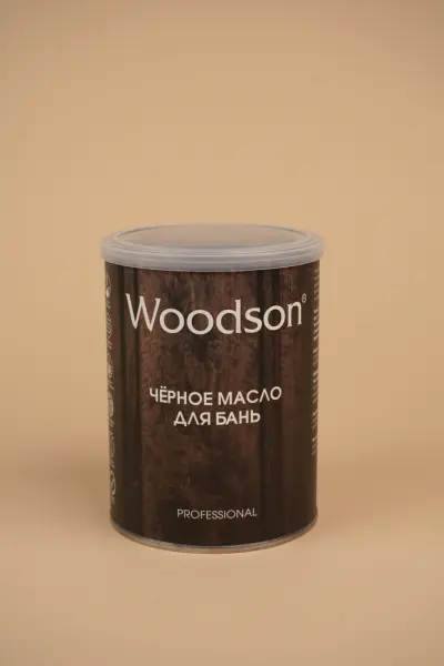 Чёрное масло для защиты древесины Woodson (баня), 0,8л — изображение 2